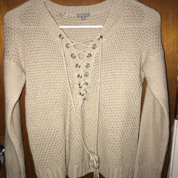 Charlotte Russe Sweaters - Charlotte Russe tan sweater size XS.